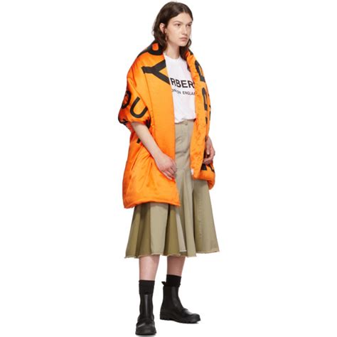 burberry orange puffer scarf|Burberry store online.